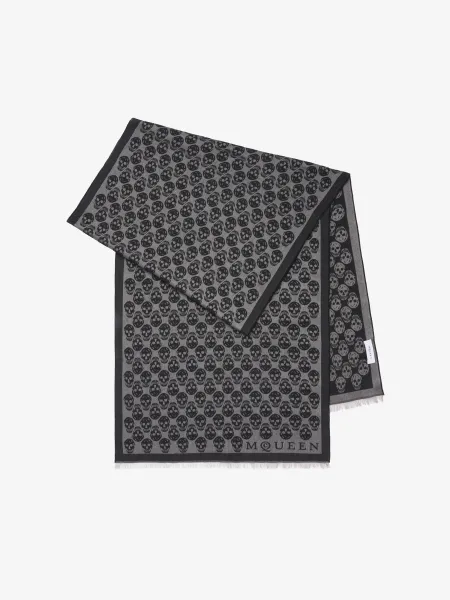 Skull Jacquard Scarf