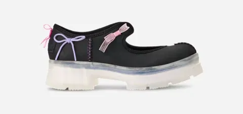 Areum Mary Jane for Women, Leather/Polyester/Cotton
