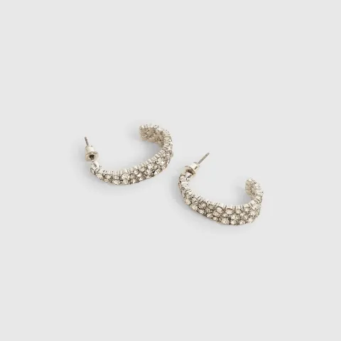 River Island Rhinestone Hoop Earrings