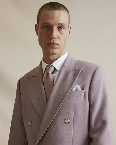 River Island Pink Twill Tie