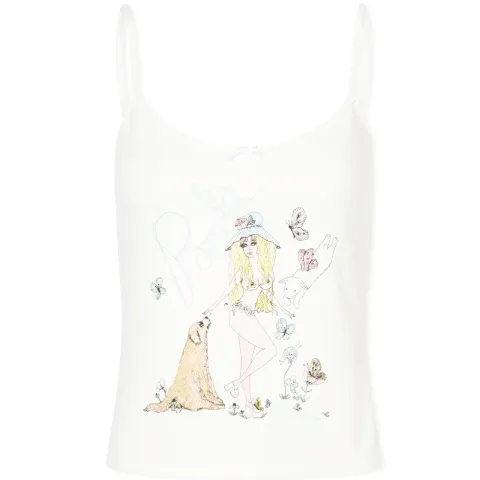 Pamela Butterfly Cotton Tank Top