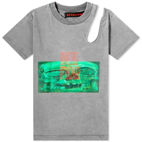 Cut-out Shrunken T-Shirt