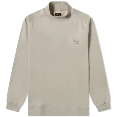 Jersey Mock Neck Long Sleeve T-Shirt