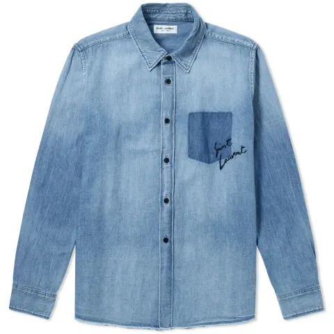 Signature Script Denim Shirt