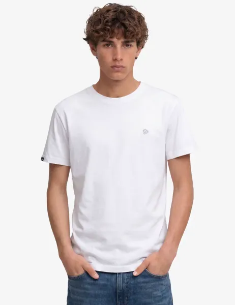 Superdry & Co Pure Cotton Embroidered Logo T-Shirt White