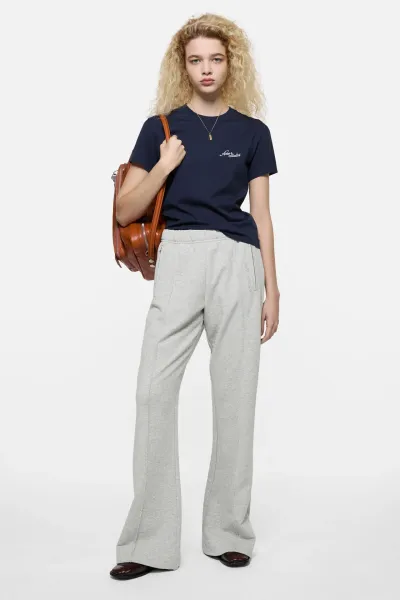 Fleece trousers with logo