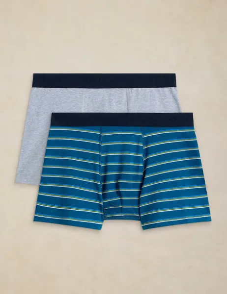 White Stuff 2 Pack Cotton Rich Printed Boxers Blue Mix