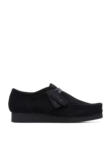 Clarks Wallabee Suede Shoes Black
