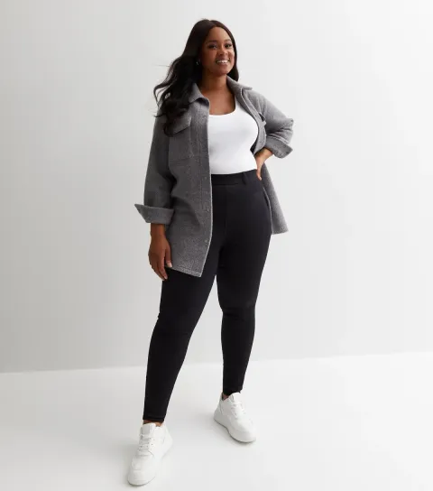 Women's Plus Size Black Mid Rise Lift & Shape Emilee Jeggings Curves