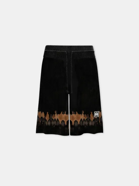 MA PATCH TIE DYE KNIT SHORT - Black