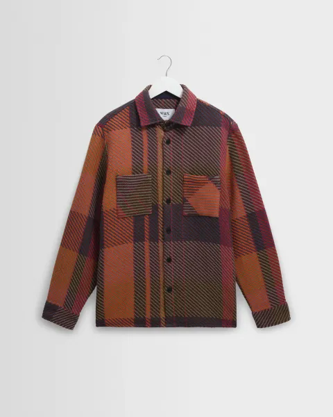 Whiting - Orange and Multicolour Tempo Check Overshirt