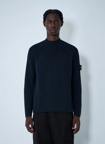Rib Logo Patch Sweater
