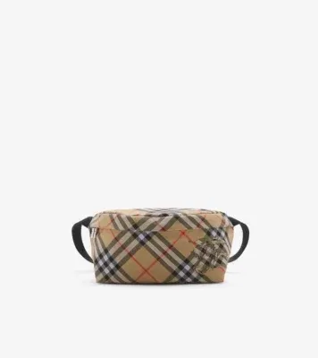 Check Belt Bag in Sand beige - Men, Nylon