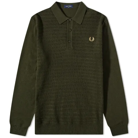 Chevron Long Sleeve Polo