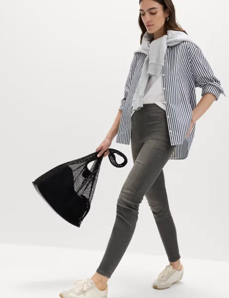 Marks & Spencer Pull on High Waisted Jegging Charcoal