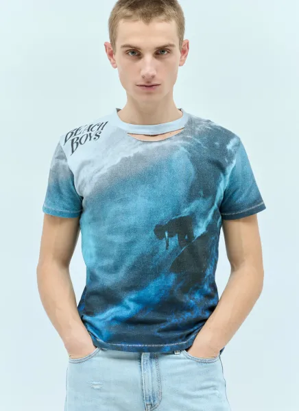 Ripped-Collar Beach Boys T-Shirt
