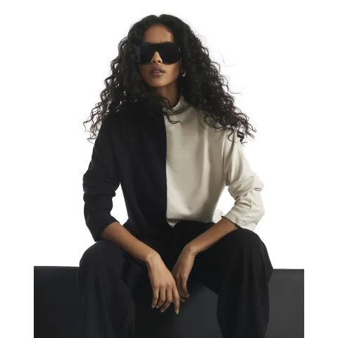 River Island Premium Long Sleeve Colour Block Top