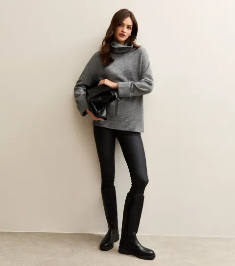 Women's Tall Black Coated Lift & Shape Jeggings
