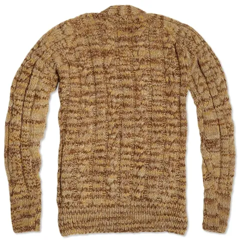 Mix Fisherman V-Neck Cardigan