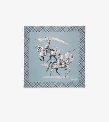 Archive Knight Silk Scarf in Bank blue