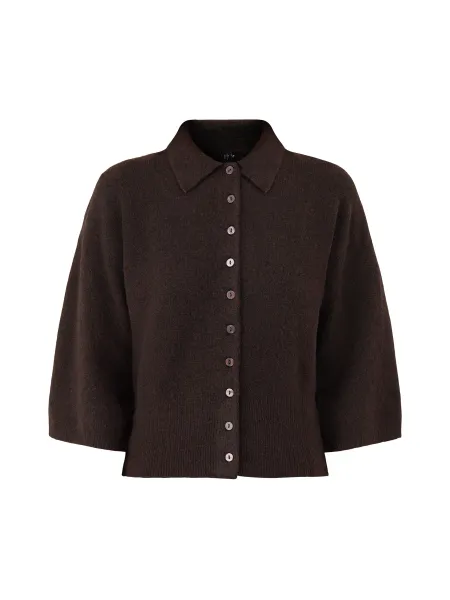 Only Macey Polo Cardigan – Coffee Bean Melange