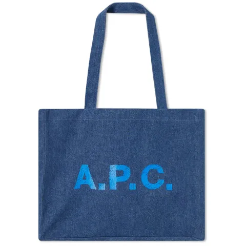 A.P.C. Diane Marbled Denim Shopper