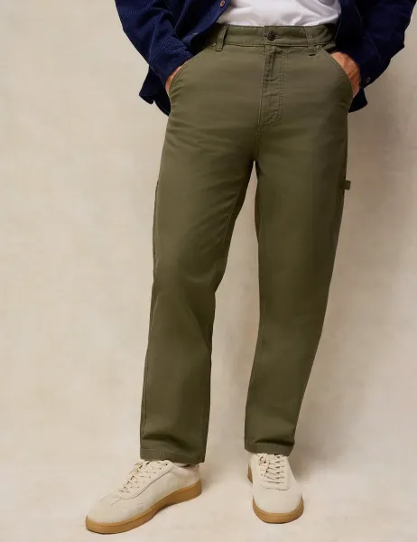 White Stuff Work Ready Cotton Carpenter Trousers Khaki