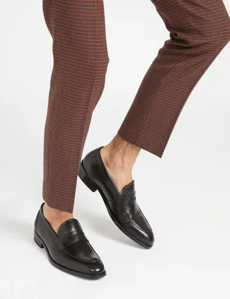 Jones Bootmaker Suede Slip-On Loafers Black