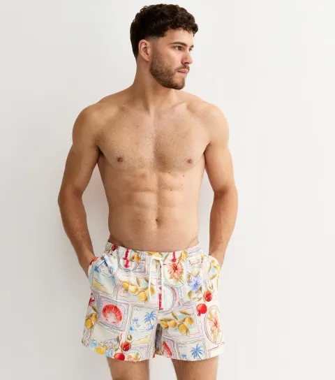 Men's Multicoloured Regular Mediterranean Swim Shorts