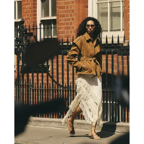 River Island Faux Suede Belted Jacket