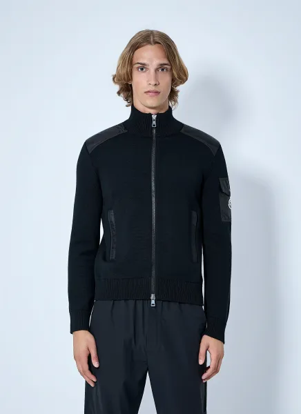 Zip-Up High-Neck Sweater