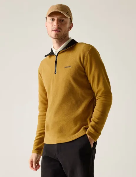 Regatta Thompson Funnel Neck Half Zip Fleece Brown