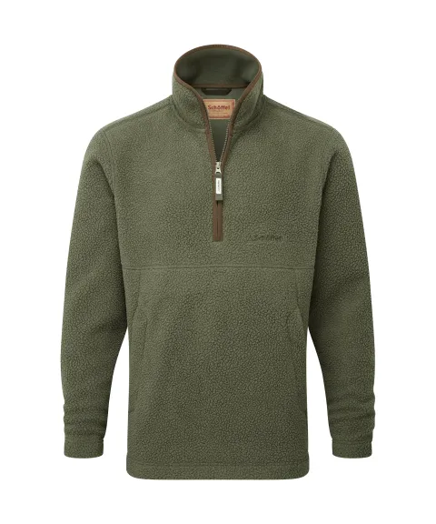 Schöffel Country Berkeley Retro Quarter Zip Fleece - Woodland