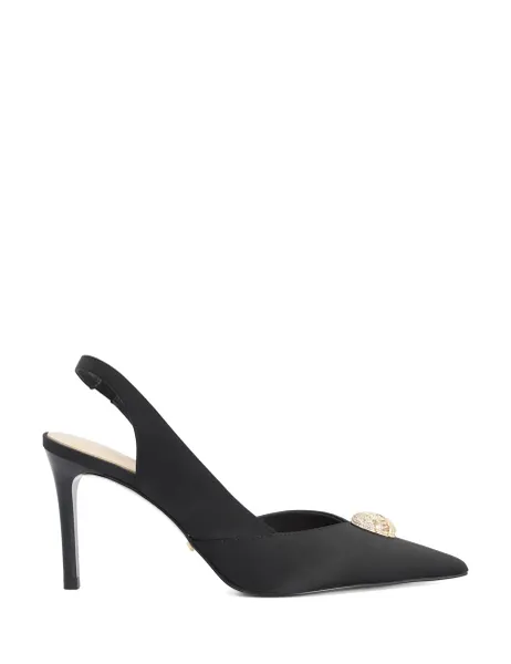 Dune London Diamante Stiletto Heel Slingback Shoes Black