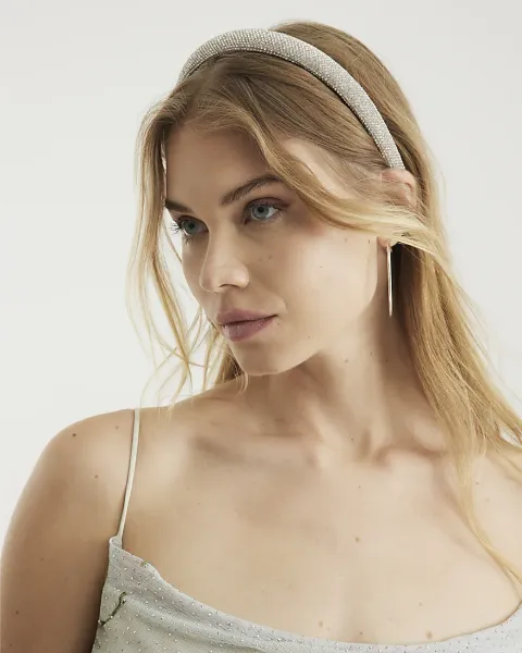 River Island Silver Rhinestone Headband