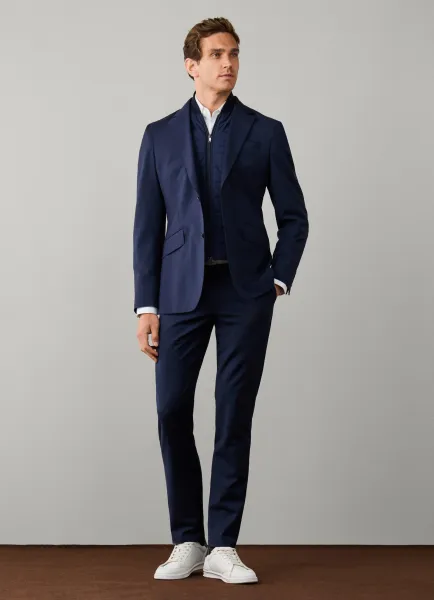 Wool Travel Blazer with Detachable Bib