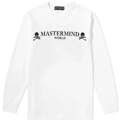 Long Sleeve Grosgrain Tape Skull Logo Tee