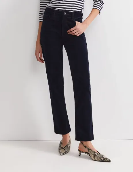 Sportscraft Cord High Waisted Straight Leg Jeans