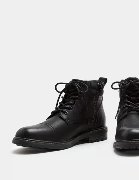 Marks & Spencer Lace Up Casual Boots Black