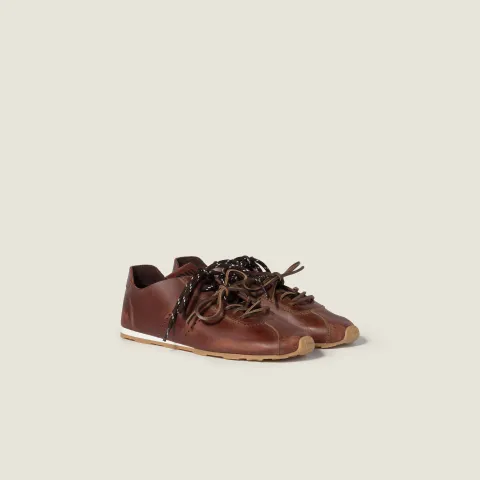 Plume leather sneakers