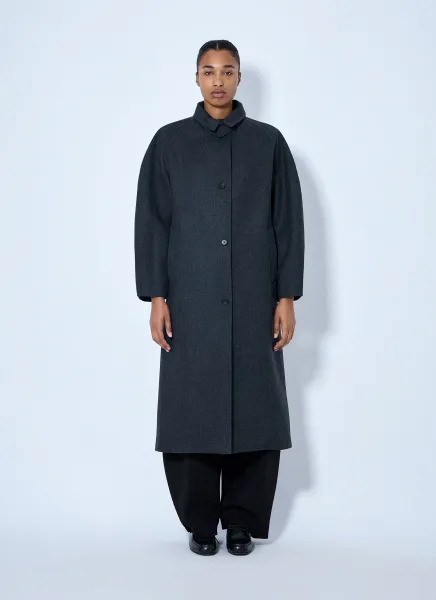 Single-Breasted Wool Coat