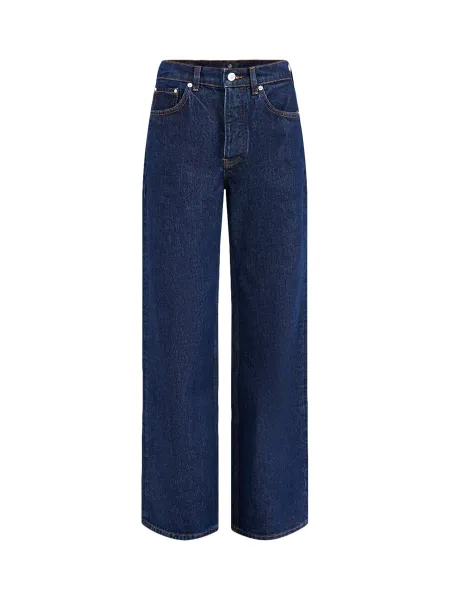 Anine Bing Hugh 32-Inch Cotton Straight-Leg Jeans