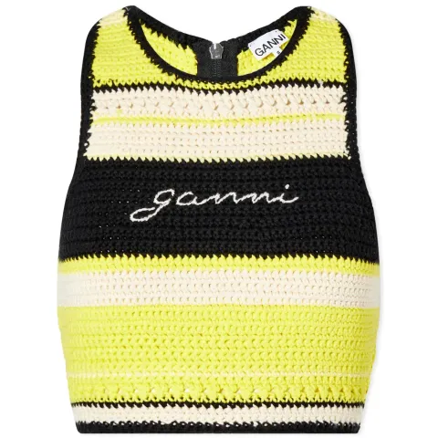 Logo Crochet Racerback Bikini Top