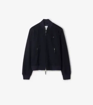 Cashmere Bomber Jacket in Navy