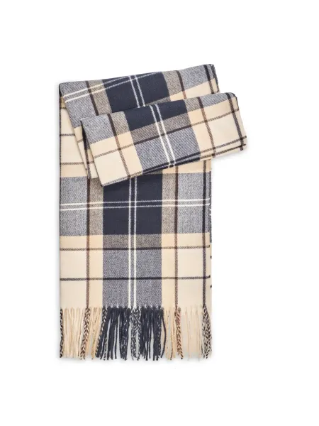 BARBOUR Hailes Tartan Scarf - Light Birchwood Dress Tartan