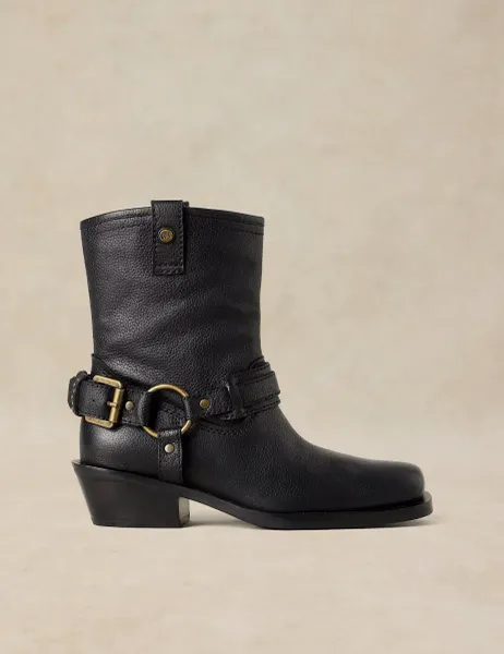 White Stuff Low Heel Pull On Leather Ankle Boot