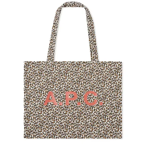 A.P.C Diane Leopard Print Shopping Bag