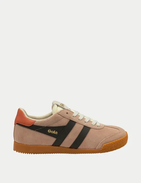 Gola Elan Suede Trainers Light Pink Mix