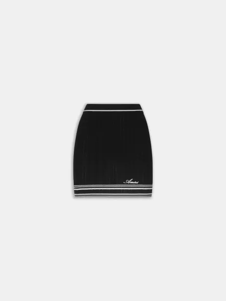 WOMEN - WOMEN'S SCRIPT KNIT MINI SKIRT - Black