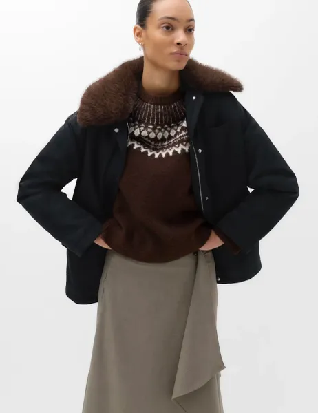Marks & Spencer Fur Trim Barn Jacket